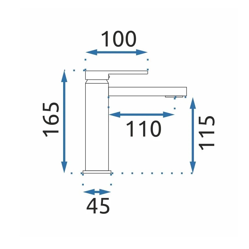 REA-B6555 - Izlietnes jaucējkrāns VERSO 16,5 cm, birstēta zelta apdare