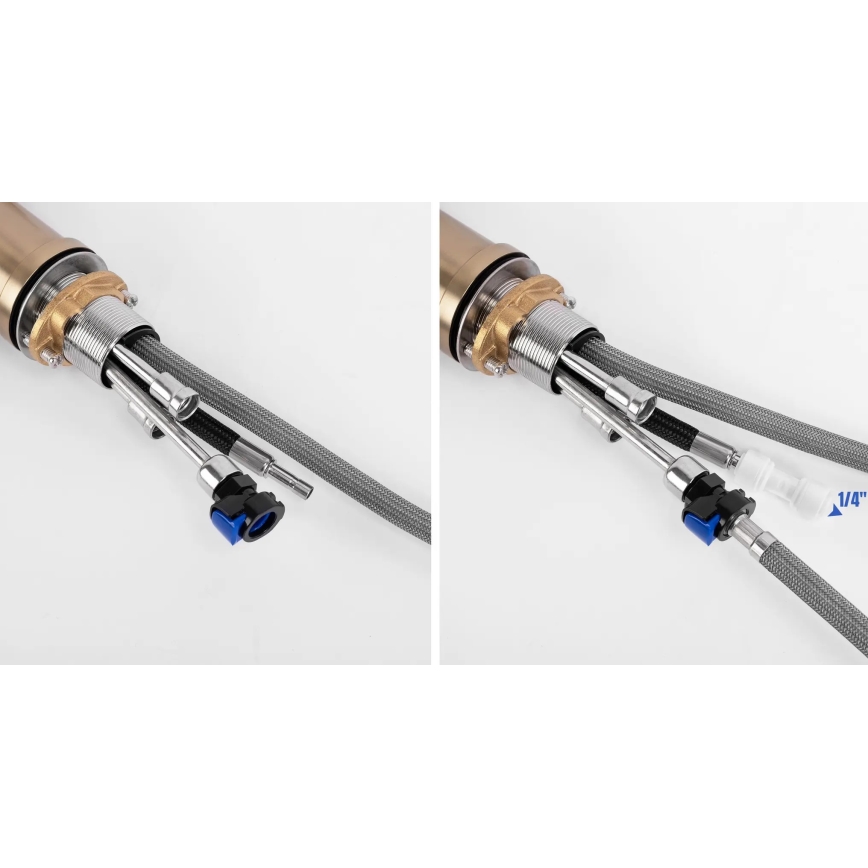 REA-B7563 - Izlietnes jaucējkrāns ar izvelkamu izsmidzinātāju un iebūvētu filtru ECO FRESH, 37,5 cm, niķelis
