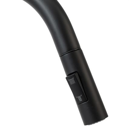 REA-B7564 - Izlietnes jaucējkrāns ar izvelkamu izsmidzināšanas galvu un ECO FRESH filtrāciju, 37,5 cm, matētas melnas krāsas