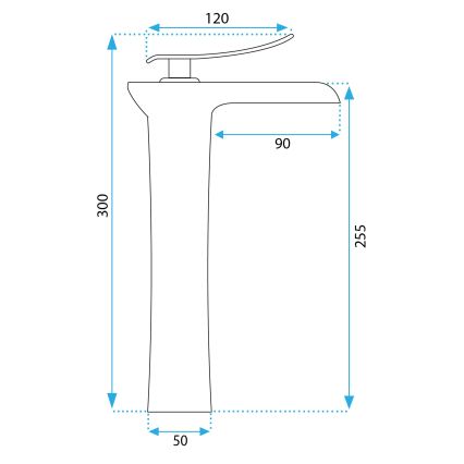 REA-B8120 - Izlietnes jaucējkrāns LAGUNA 30 cm, matēta zelta