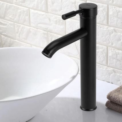 REA-B8665 - Izlietnes jaucējkrāns GRAF 30,5 cm melns