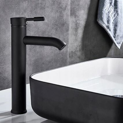 REA-B8665 - Izlietnes jaucējkrāns GRAF 30,5 cm melns