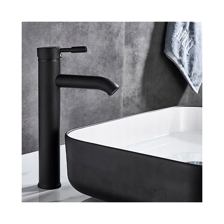 REA-B8665 - Izlietnes jaucējkrāns GRAF 30,5 cm melns