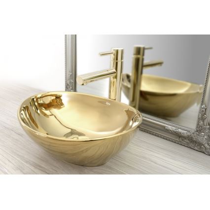 REA-B8803 - Zelta izlietnes jaucējkrāns TESS, 31,5 cm