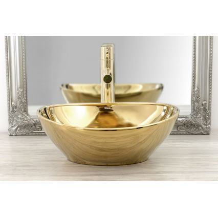 REA-B8803 - Zelta izlietnes jaucējkrāns TESS, 31,5 cm