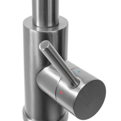 REA-B9146 - Izlietnes jaucējkrāns ar izvelkamu izsmidzinātāju FRESH 39,5 cm nikls