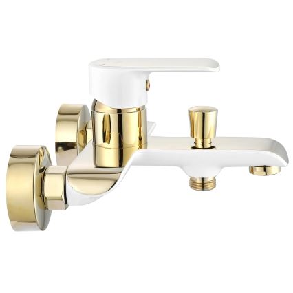 REA-B9932 - BLOOM vannas komplekts, matēta balta/zelta apdare