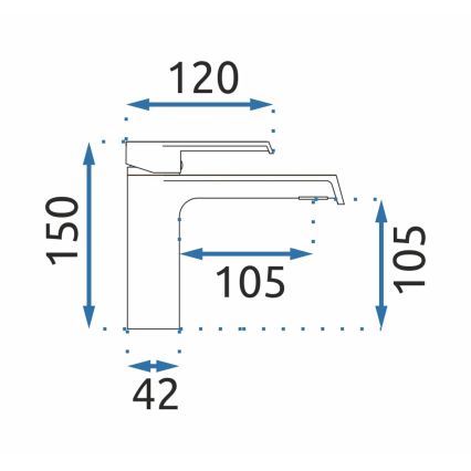 REA-B9969 - Izlietnes jaucējkrāns HASS 15 cm, matēta zelta