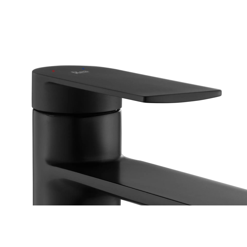 REA-B9986 - Izlietnes jaucējkrāns STORM 15 cm matēts melns