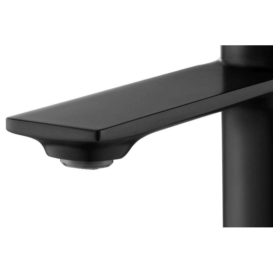 REA-B9987 - Izlietnes jaucējkrāns STORM 16,5 cm melns/zeltains