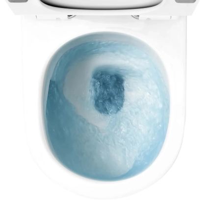 REA-C1259 - Pakarināms WC ar tualetes sēdekli CARLO MINI TORNADO RIMLESS keramika/spīdīgi balta