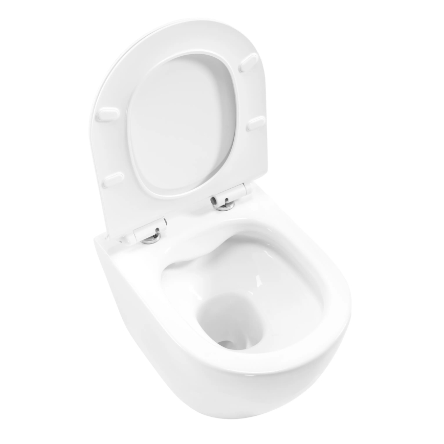 REA-C1400 - Karājošais WC ar sēdekli CARTER RIMLESS keramika/balta