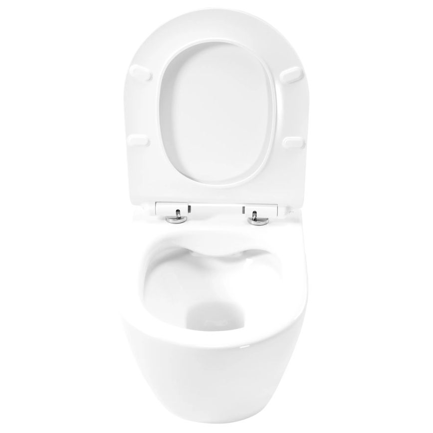 REA-C1400 - Karājošais WC ar sēdekli CARTER RIMLESS keramika/balta