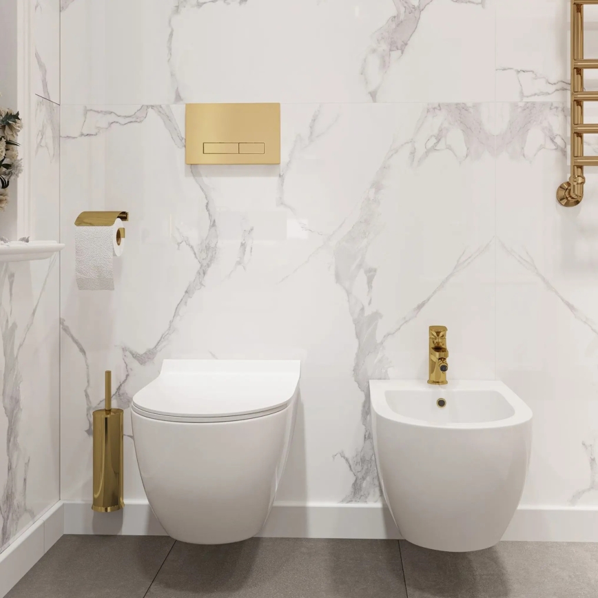 REA-C1400 - Karājošais WC ar sēdekli CARTER RIMLESS keramika/balta