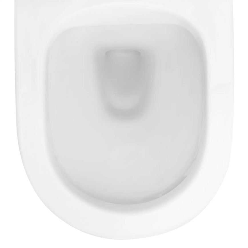 REA-C2760 - Karājošais WC ar sēdekli CARLO FLAT MINI RIMLESS keramika/spīdīgi balta
