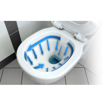 REA-C2760 - Karājošais WC ar sēdekli CARLO FLAT MINI RIMLESS keramika/spīdīgi balta
