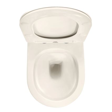 REA-C5500 - Sienas stiprināms WC ar sēdekli CARLO MINI TORNADO RIMLESS keramika/krēmkrāsā