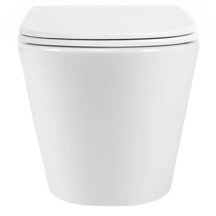 REA-C6800 - Karājamais WC ar tualetes sēdekli TITO TORNADO RIMLESS, keramika/balta