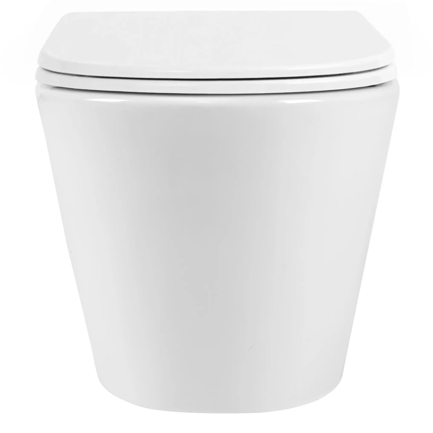 REA-C6800 - Karājamais WC ar tualetes sēdekli TITO TORNADO RIMLESS, keramika/balta