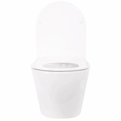 REA-C6800 - Karājamais WC ar tualetes sēdekli TITO TORNADO RIMLESS, keramika/balta