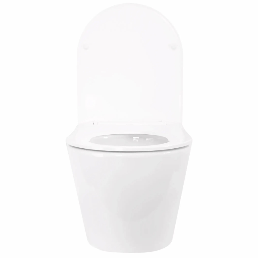 REA-C6800 - Karājamais WC ar tualetes sēdekli TITO TORNADO RIMLESS, keramika/balta