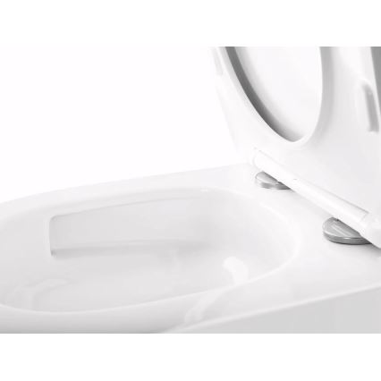 REA-C6800 - Karājamais WC ar tualetes sēdekli TITO TORNADO RIMLESS, keramika/balta