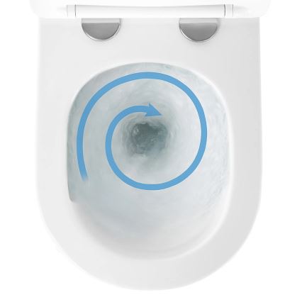 REA-C6800 - Karājamais WC ar tualetes sēdekli TITO TORNADO RIMLESS, keramika/balta
