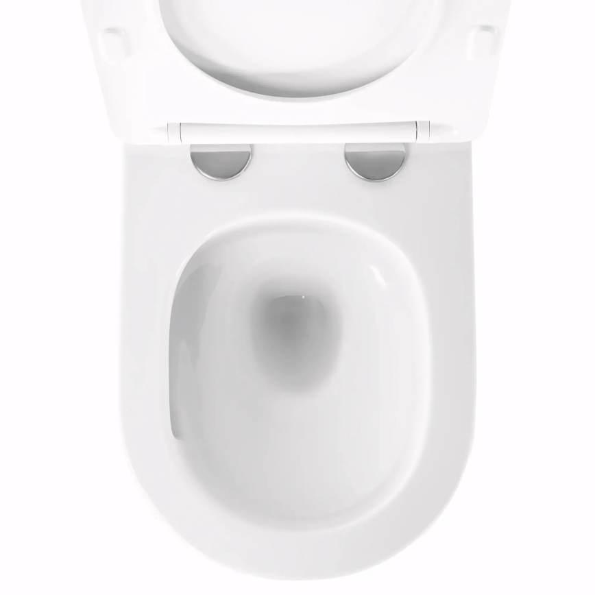 REA-C6800 - Karājamais WC ar tualetes sēdekli TITO TORNADO RIMLESS, keramika/balta