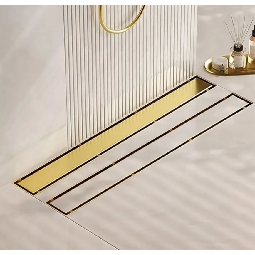 REA-G2562 - NEOX 70 cm lineārais dušas notekas kanāls, nerūsējošā tērauda/zelta apdare