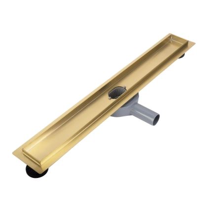 REA-G2703 - Notekas kanāls NEOX PRO 80 cm nerūsējošais tērauds/birstēta zelta apdare