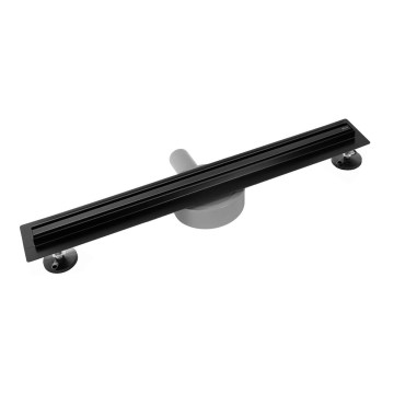 REA-G2710 - Lineārais drenāžas kanāls NEOX SLIM 70 cm, nerūsējošais tērauds/melns