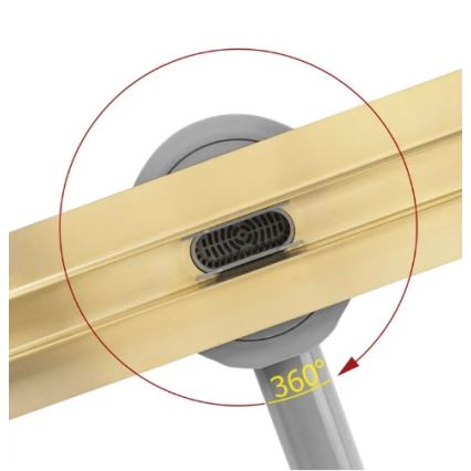 REA-G2714 - Notekas kanāls NEOX SLIM 70 cm nerūsējošais tērauds/birstēts zelts