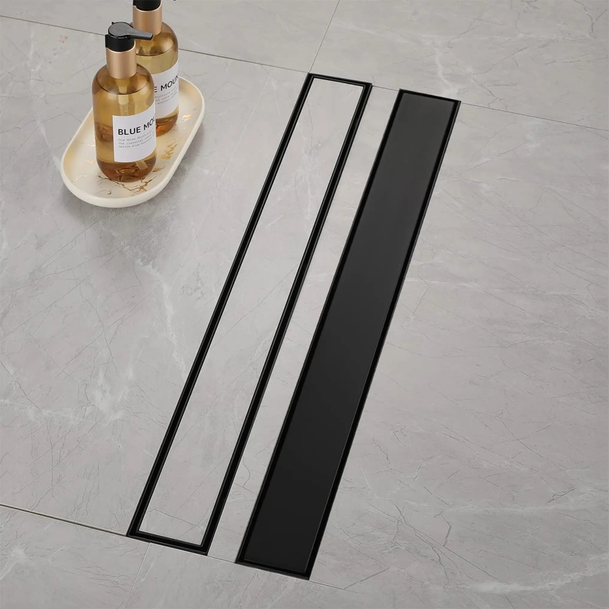 REA-G6602 - Dušas noteka PURE NEOX 70 cm matēta melna