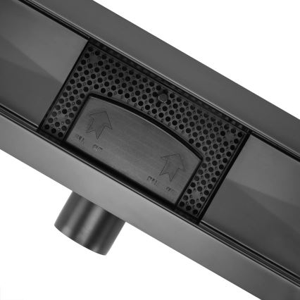 REA-G6602 - Dušas noteka PURE NEOX 70 cm matēta melna
