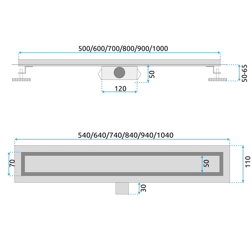 REA-G6605 - Noteka PURE NEOX 100 cm matēta melna