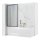 REA-K7390 - Vannas siena LAGOS 140x80 cm melna/caurspīdīga