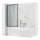 REA-K7632 - Pārvietojama vannas siena LAGOS 140x70 cm melna/caurspīdīga