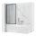 REA-K7633 - Pārvietojama vannas siena LAGOS 140x80 cm melna/caurspīdīga