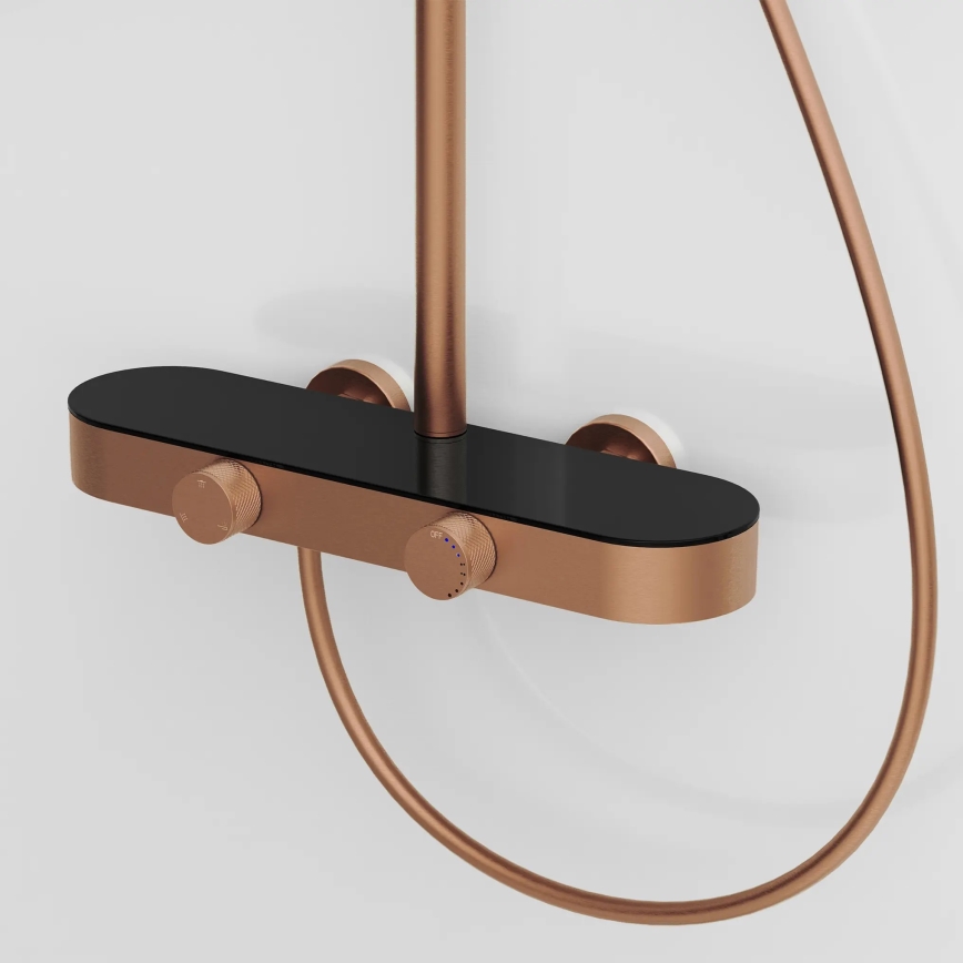 REA-P0362 - Dušas komplekts ar jaucējkrānu CREO sukāta vara