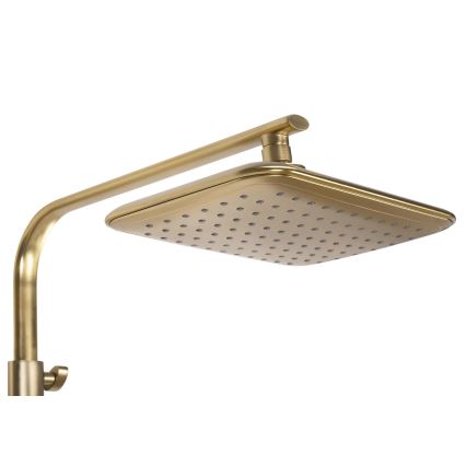 REA-P5004 - Dušas komplekts TOM ar termostatisko jaucējkrānu, birstēta zelta apdare