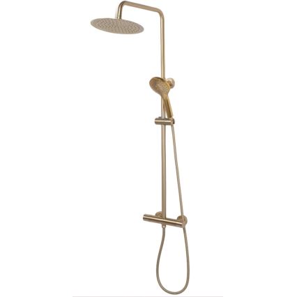 REA-P6602 - Dušas komplekts ar termostatisko jaucējkrānu VINCENT birstēta zelta apdare