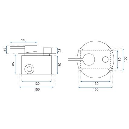 REA-P8007 - Dušas komplekts ar iebūvētu jaucējkrānu LUNGO, spīdīgs hroms