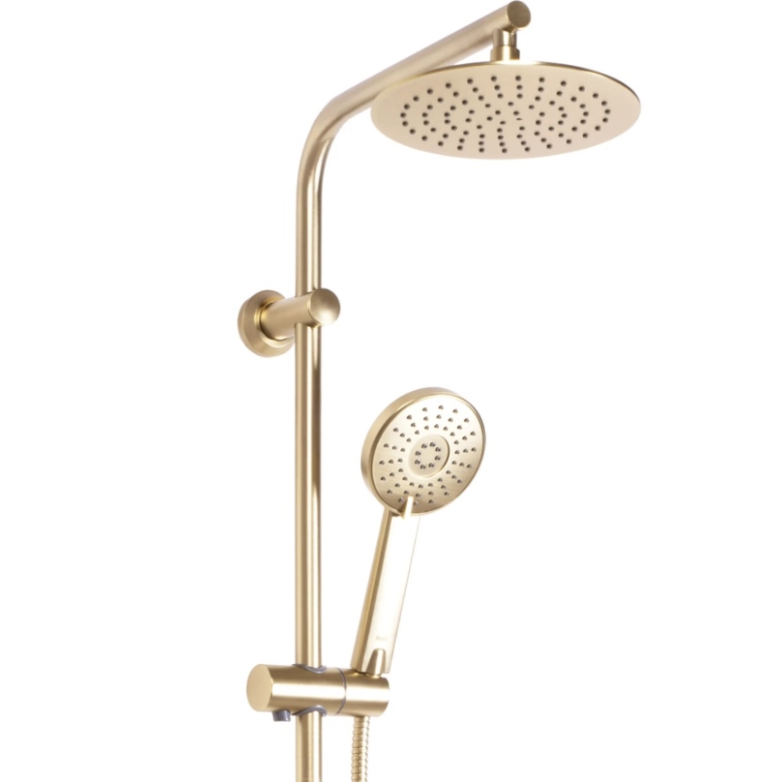 REA-P8413 - Dušas komplekts ar termostatisku jaucējkrānu BLISS, matēta zelta apdare