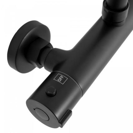 REA-P8804 - Dušas komplekts ar termostatisku jaucējkrānu BLISS, matēts melns