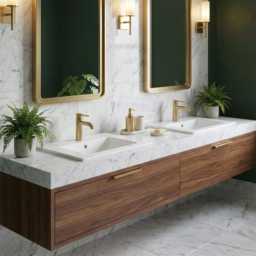 REA-U0040 - Iebūvējamā izlietne DAFNE 46,5x76 cm keramika/glancēta balta