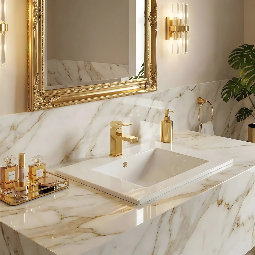 REA-U0190 - Iebūvējamā izlietne DAFNE 46,5x72 cm keramika/spīdīga balta