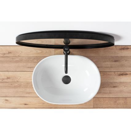 REA-U0416 - Uz virsmas uzstādāma izlietne AMELIA 34,5x48 cm keramika/glancēta balta