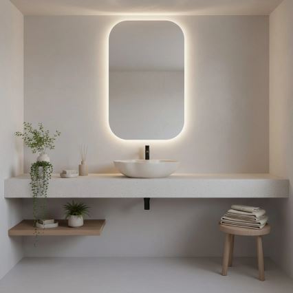 REA-U0617 - Virsmas izlietne PEARL 38x50,5 cm keramika/bēša/akmens imitācija