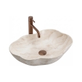 REA-U0619 - Virsmā uzstājamā izlietne PEARL 38x50,5 cm keramika/bēša
