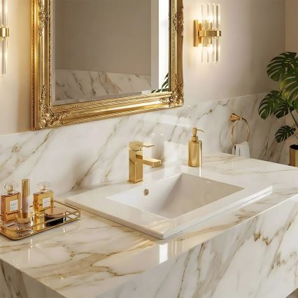 REA-U0786 - Iebūvējamā izlietne DAFNE 47x62 cm keramika/glancēta balta